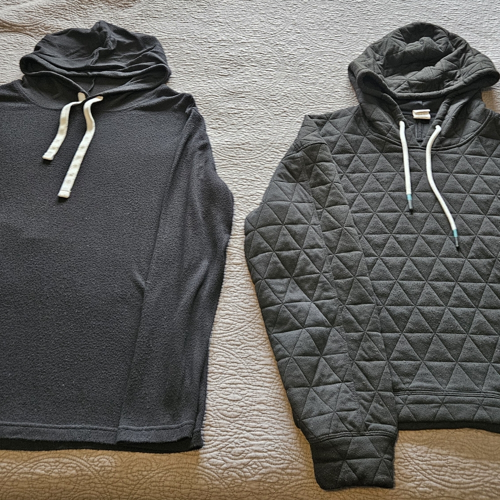 ZYIA Black and Gray Quilted Hoodies